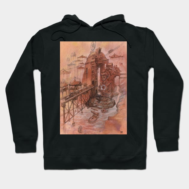 All Along the Distance Hoodie by ethanharrisart